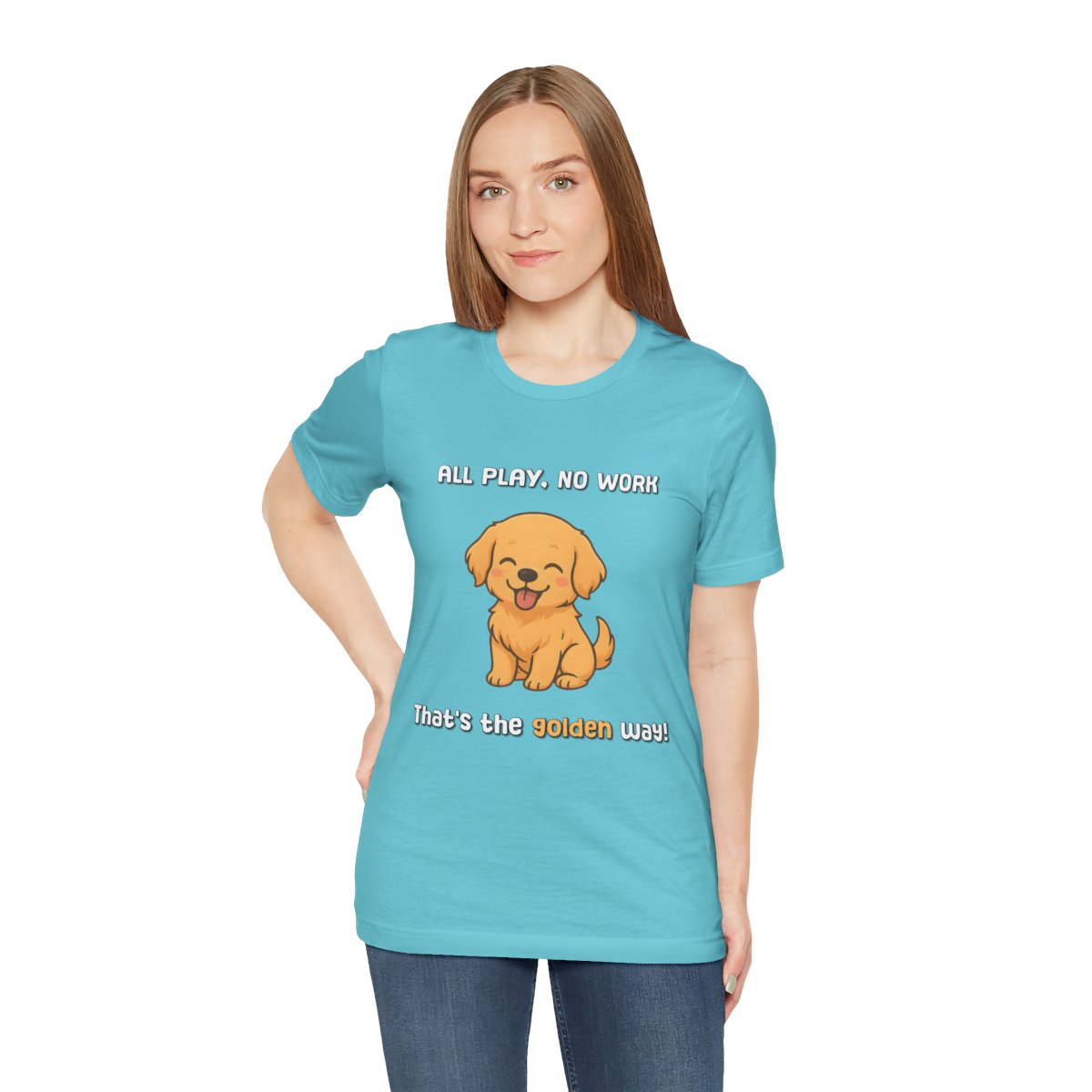 GoldenPuppyTee_Adult_Turquoise_1.jpg