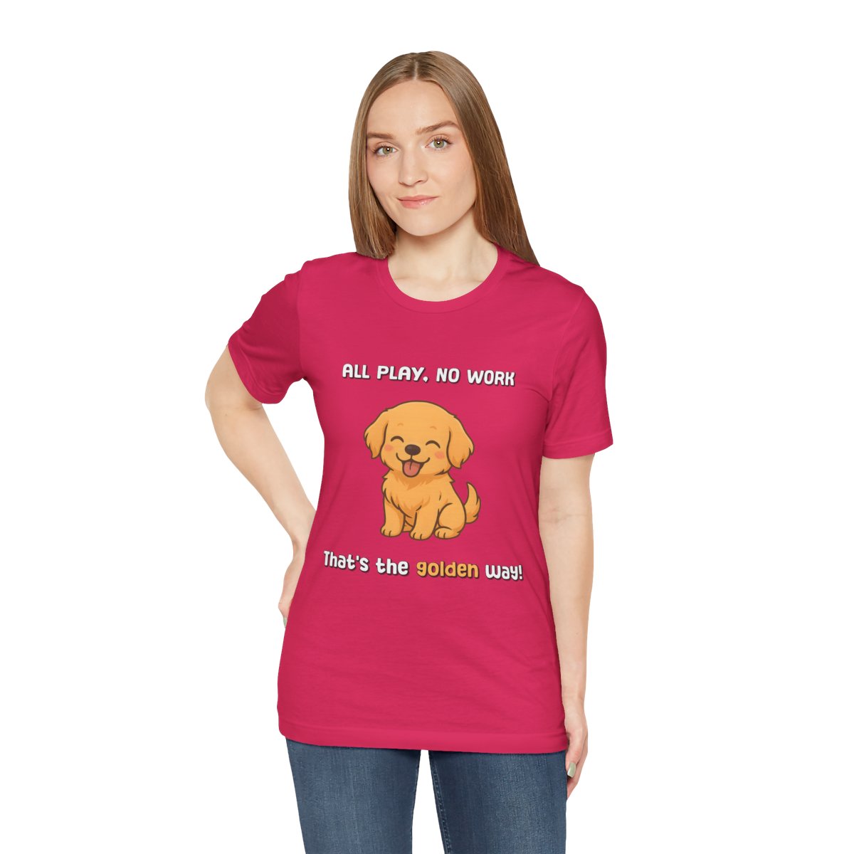 GoldenPuppyTee_Adult_Fuchsia_1.jpg