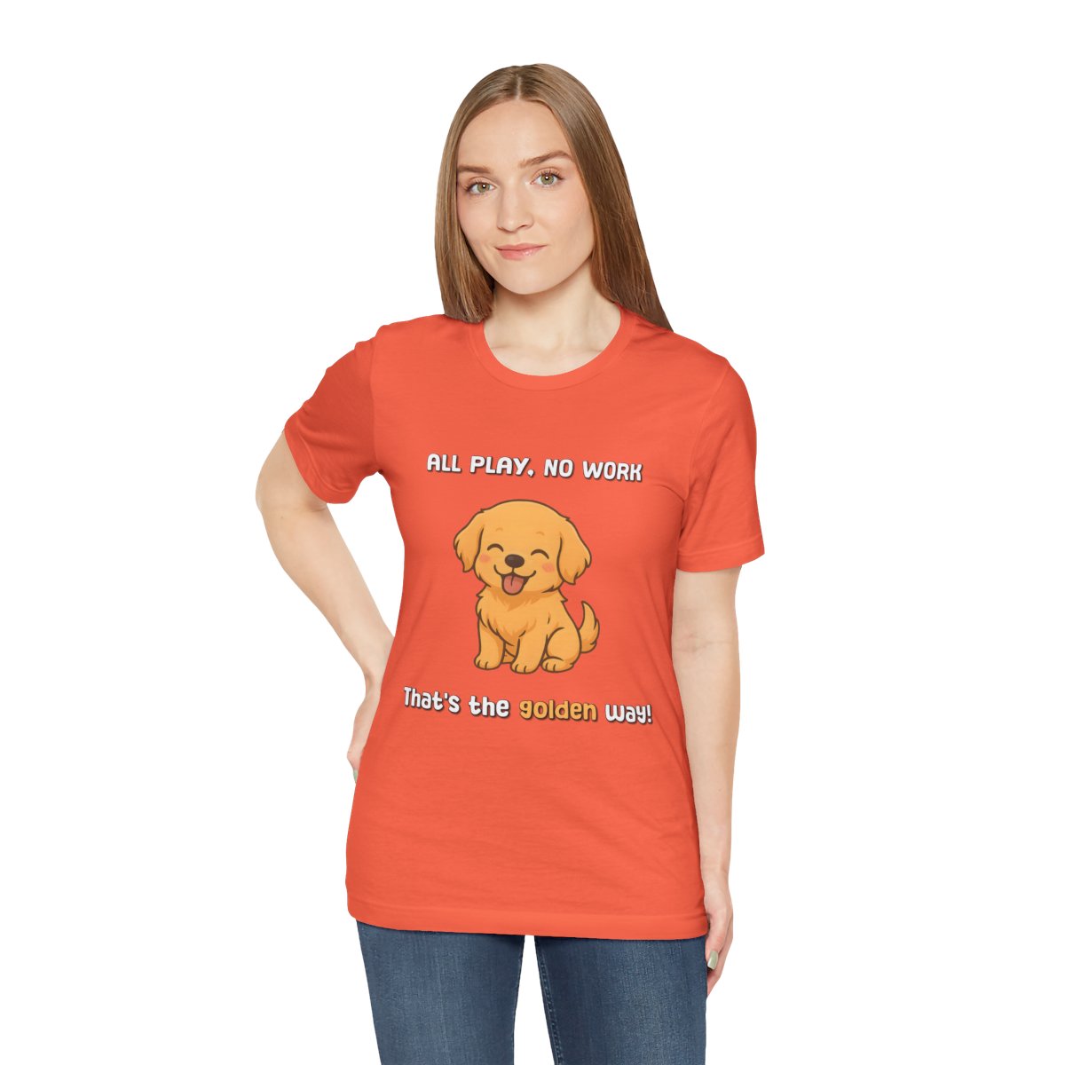 GoldenPuppyTee_Adult_Coral_1.jpg